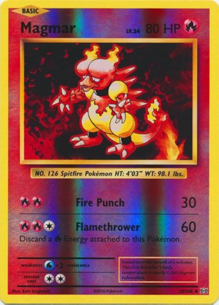 Pokemon - Magmar (20/108) - XY Evolutions - Reverse Holo